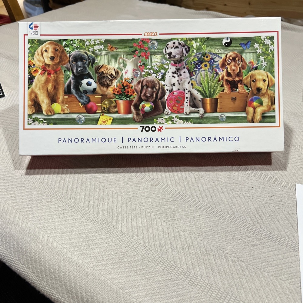 Panoramic Puppies 700 Piece Jigsaw Puzzle Ceaco USA by Adrian Chesterman 2015
